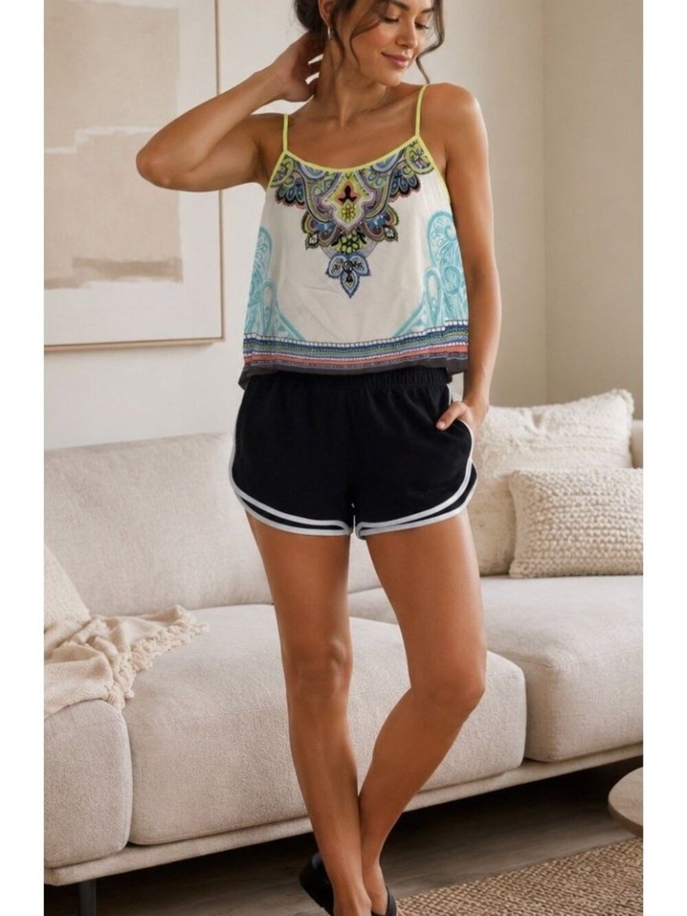 FOREVER 21 Black Velvet Booty Shorts MEDIUM Soft Comfy Lounge Y2k Sexy Beach